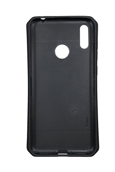 OEM Θήκη συμβατή με Huawei Y7-2019, απομίμηση δέρματος και πολυανθρακικό, Spi...