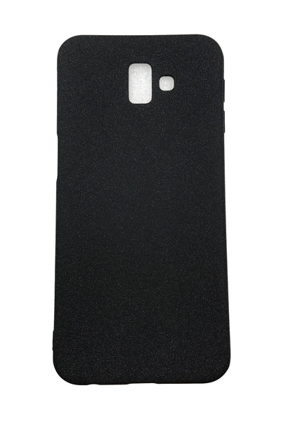 OEM Carcasă compatibilă cu Samsung J6 Plus -2018, silicon, textură nisip, neagră