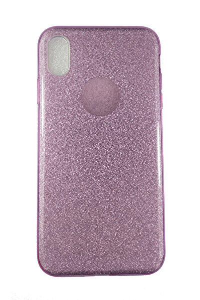 OEM Θήκη συμβατή με iPhone XR, σιλικόνη με γκλίτερ, μοβ