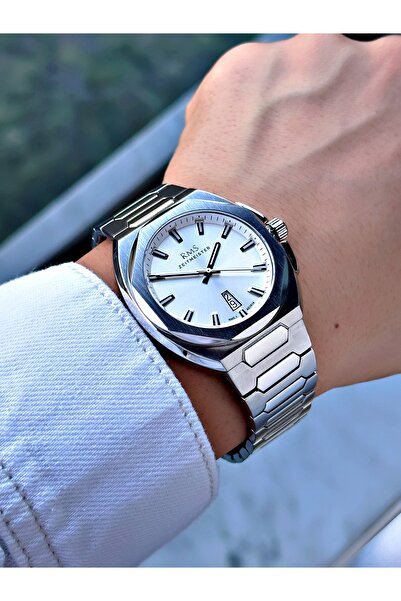Romanson Özel Tasarım 24 Ay Garantili Gümüş Renk Erkek Kol Saati 1619.01MR
