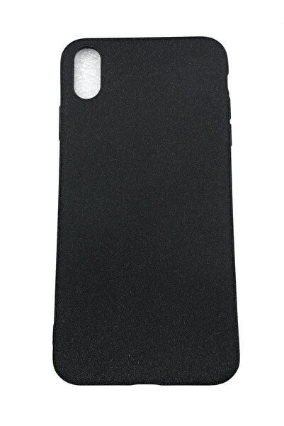 OEM Θήκη συμβατή με iPhone XS, Θήκη σιλικόνης, υφή, Άμμος, Μαύρο