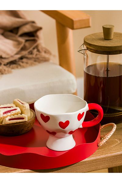 LC Waikiki Special Design Heart Printed Stylish Design Ceramic Mug 250 ml Soly