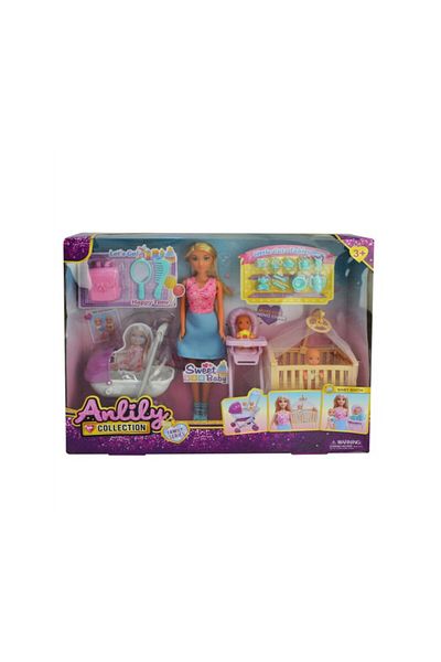 SAVA HOME COLLECTİON Seher Anlily Baby with Care Set