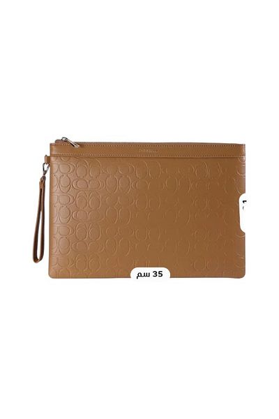 Chrisbella Crisbella brown leather pouch