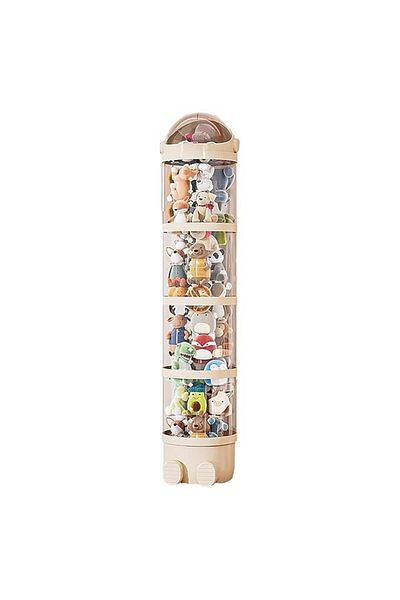 Kardett Vertical organizer for plush toys and toys - Compact storage for children's room, 162cm, cream
