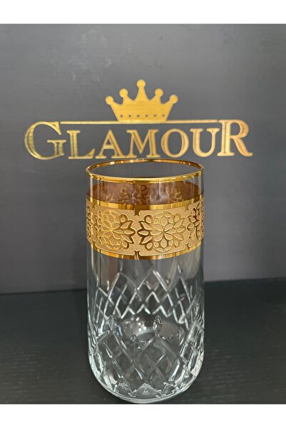 Glamour kristal altın kaplama bardak