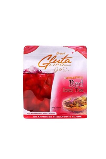 Gluta Lipo Gluta 12 in 1 Lipo Gold Series Red Iced Tea 10 Sachets