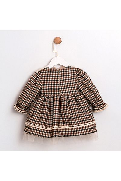 ministok Dina Gingham Baby Girl Dress with Bag Accessories