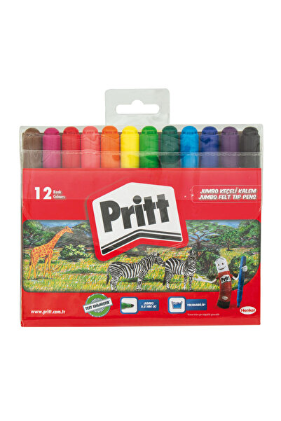 Pritt 12 Renk Jumbo Keçeli Kalem