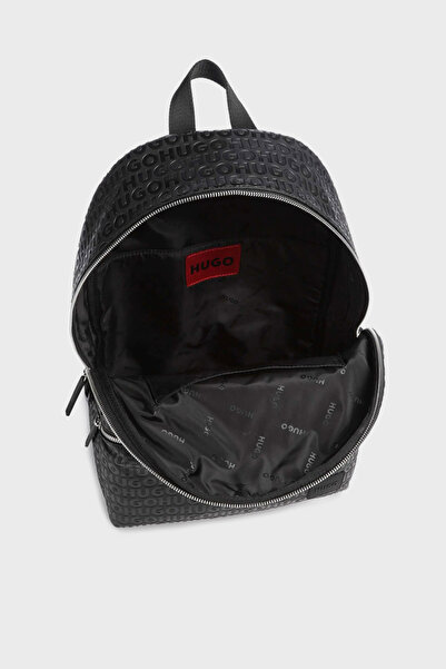HUGO Jakarlı Logo Baskılı Ayarlanabilir Çift Askılı Sırt Çantası Erkek SIRT ÇANTASI 50547252 001