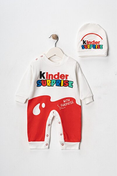 DIMPLE BABY Kinder Baskılı Çıt Çıtlı Bereli 2'li Tulum Seti