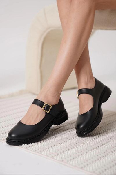 Işıltı kidss Yokox Black Skin Oxford Shoes