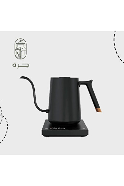 Solaf غلاية كهربائية سريعة بسعة 800 مل تصميم عصري بمقبض خشبي وألوان متعددة لل...