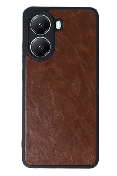 CepteToptan Myt09 Xiaomi Poco X7 Pro Case Aras Leather Cover - Tan