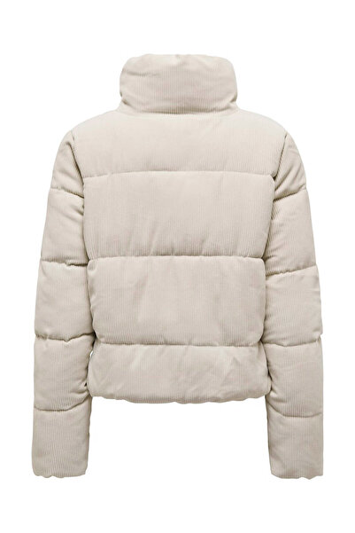 ONLY Dolly Corduroy Puffer Stand Collar Μπεζ γυναικείο παλτό 15304768