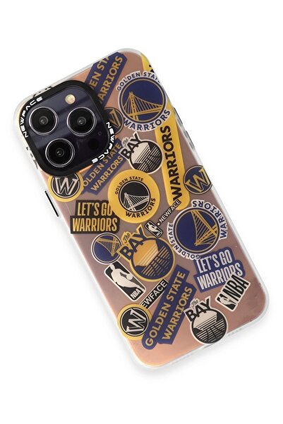 CepteToptan Myt09 iPhone 14 Pro Max Case Estoril Patterned Cover - Estoril - 13