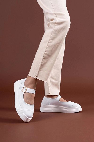 Işıltı kidss Lunni White Linen Sports Shoes