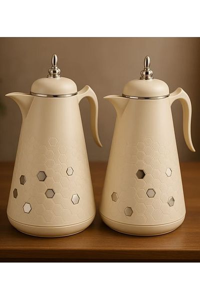 Generic Attractive 1/1 liter coffee and tea refrigerator thermos set with elegant design
