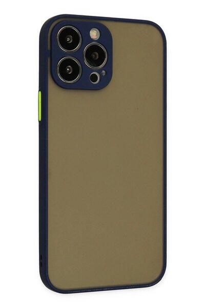 BUTİMAR'S iPhone 15 Pro Max Compatible Case Montreal Silicone Cover - Navy Blue -