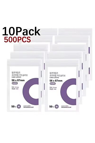 Choice 500 قطعة - 56 × 87 مم غلاف بطاقة صور Kpop كوري شفاف مضاد للخدش وحقيبة ...