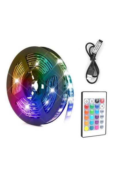 AGD LED Waterproof Strip Light, Red/Blue/Green, 2m