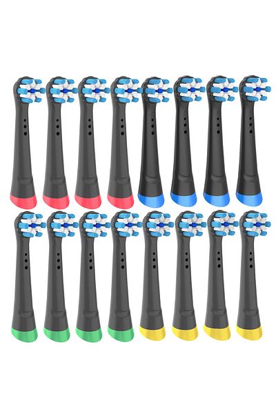 Choice1 16pcs Black 8pcs Compatible With Oral B IO Electric Toothbrush Head, Excellent Cloud Like Soft Brist