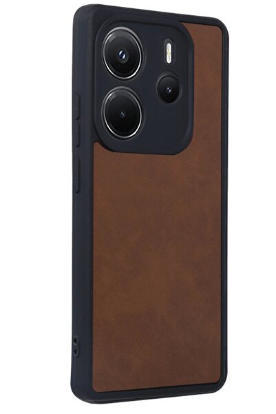 CepteToptan Myt09 Xiaomi Redmi Note 14 4g Case Aras Leather Cover - Tan