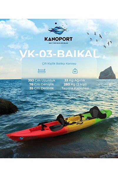 KANOPORT BAIKAL ÇİFT KİŞİLİK BALIKÇI KANOSU