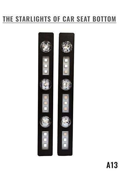 Generic طقم إضاءة LED للقدمين داخل السيارة مزود بمنفذ USB وجهاز تحكم عن بعد و...