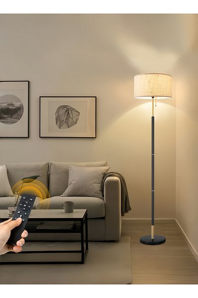 Sheinhome Floor Lamp with Dual-layer lampshade, Tri-color dimmable Vertical Standing Lamp, 12 Watt