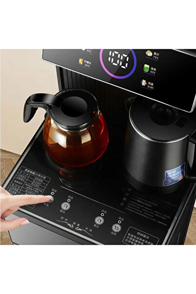 Denx Smart Hot Water Dispenser, Touch Screen, Dual Outlet, Remote, Fast Heating, Black – Hot Only