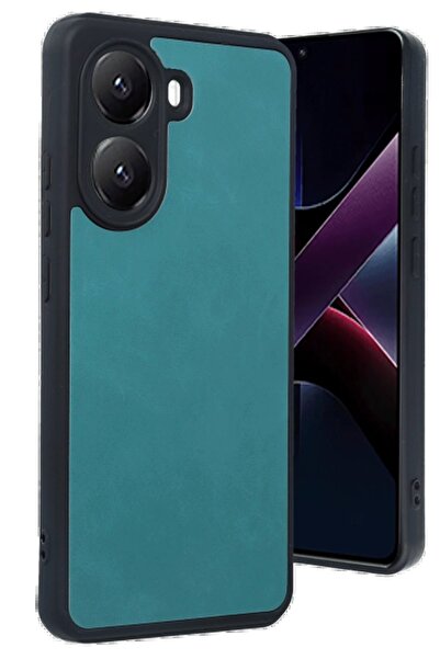 CepteToptan Myt09 Xiaomi Poco X7 Pro Case Aras Leather Cover - Light Green