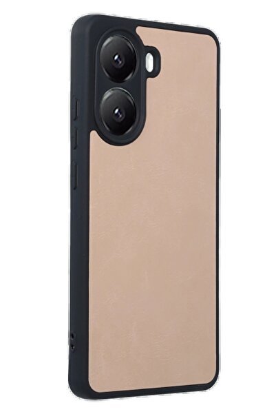 CepteToptan Myt09 Xiaomi Poco X7 Pro Case Aras Leather Cover - Powder
