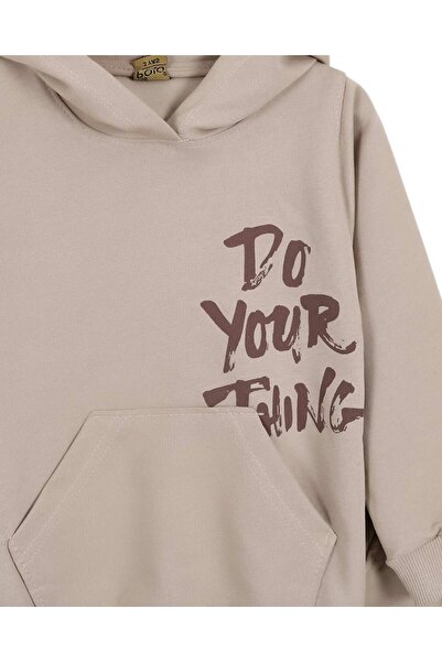 voyyo kids baby Σετ φόρμας για αγόρια 2-10 ετών με εποχιακή κουκούλα με στάμπα και παντελόνι