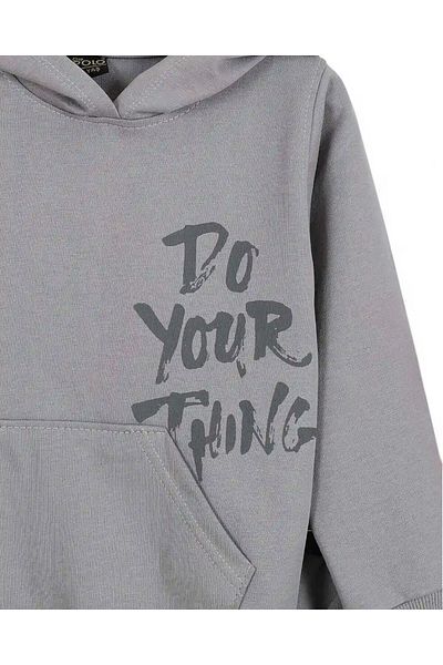 Ege Bebek Boys' Seasonal Hooded Printed Sweatshirt and Tracksuit Bottoms 2-10 Years Old Tracksuit Set