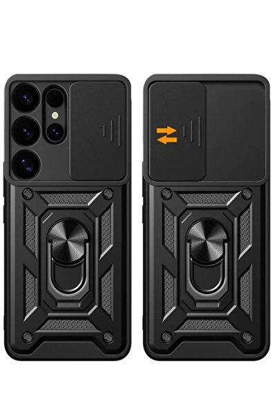 CepteToptan حافظة MYT09 لهاتف سامسونج جالاكسي S25 ألترا من السيليكون مع حلقة عدسة - أخضر