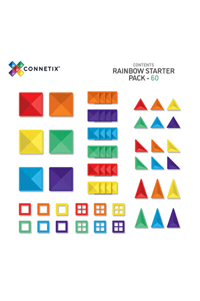 Connetix Rainbow Başlangıç Seti - 60 Parça CON-EU-60