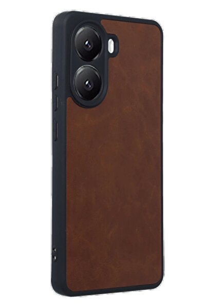 CepteToptan Myt09 Xiaomi Poco X7 Pro Case Aras Leather Cover - Tan