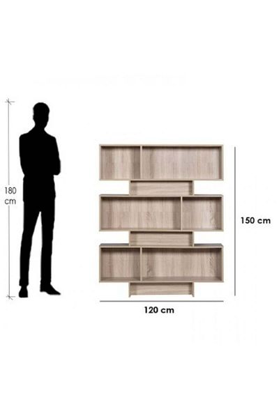 BAITY Office Storage Unit – Wooden Modern Design, Warm Wood Color