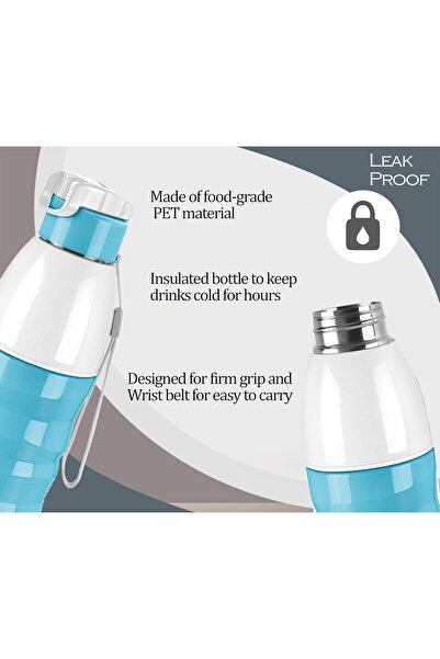 Milton Cool Fusion Water Bottle by Milton, 1100 ml, Sky Blue