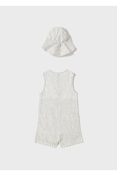 MAYORAL Baby Short Jumpsuit Hat Set