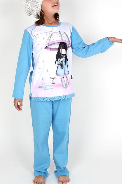 Santoro Pijama Gorjuss copii BBC pantalon lung Puddles of Love 16 ani