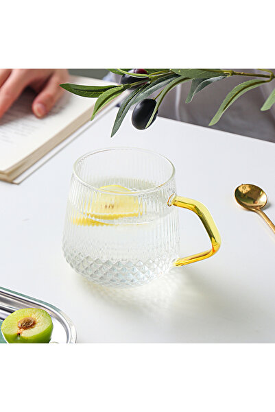 sharpdo كوب زجاجي بمقبض مربع 300 مل