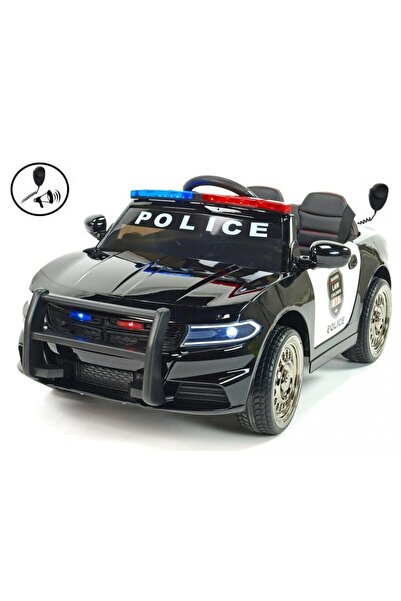 Nichiduta Masinuta electrica pentru copii Police Patrol Black 70W cu girofar ...