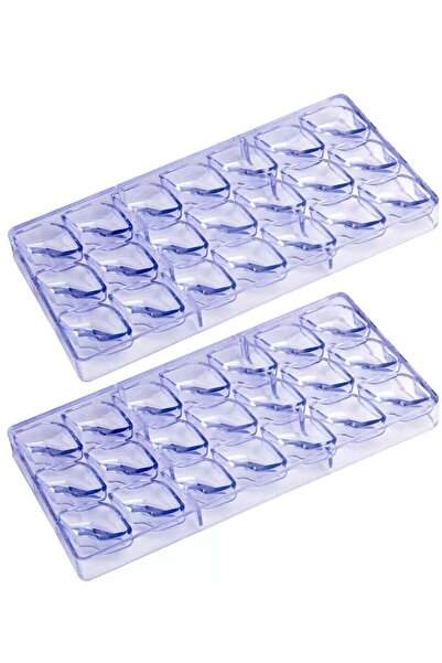 ELEGANT HOME 2 قالب شوكولاتة من الأكريليك على شكل شفاه