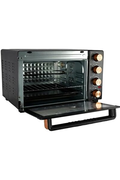 Afra Electric Oven Toaster, 80L, 2200w Convection Rotisserie & Oven Lamp, 4 Knobs Tray, Rack, Handle