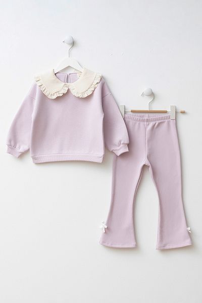 Minipodyum Baby Collar Spanish Leggings Girl's Bottom Top Set