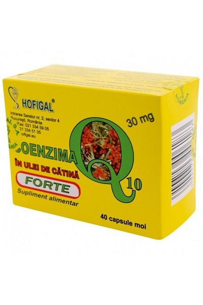 Hofigal Coenzyme Q 10 30 mg in sea buckthorn oil Forte, 40 capsules,