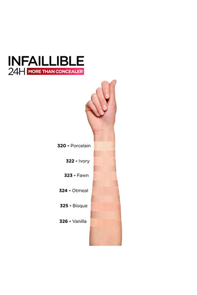 L'Oreal Paris Corector lichid cu acoperire mare, L’oreal Paris INFAILLIBLE, 324 oatmeal/avoine, 11 ml