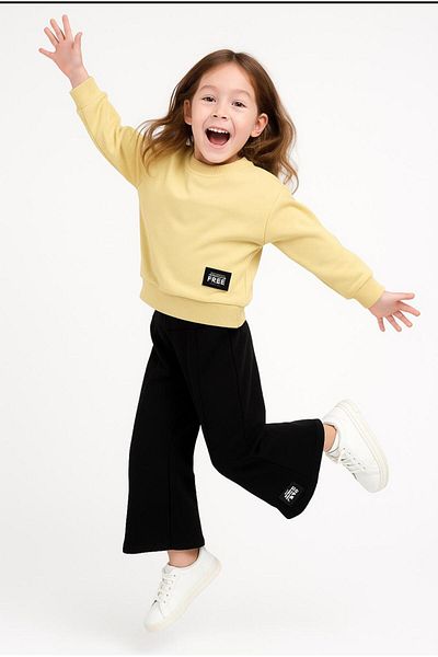 renkli diyar Girl's Bottom Top Set School Nursery Primary School Kindergarten